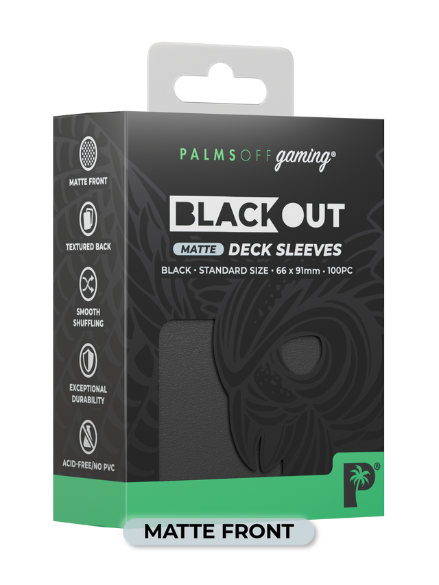 Blackout Deck Sleeves - Standard - 100pc - Black - Matte
