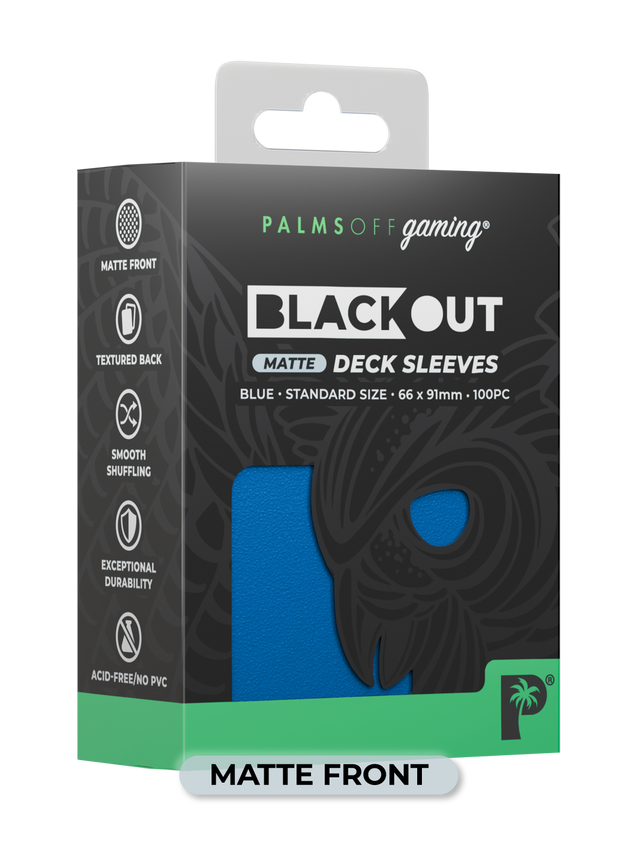 Blackout Deck Sleeves - Standard - 100pc - Blue - Matte