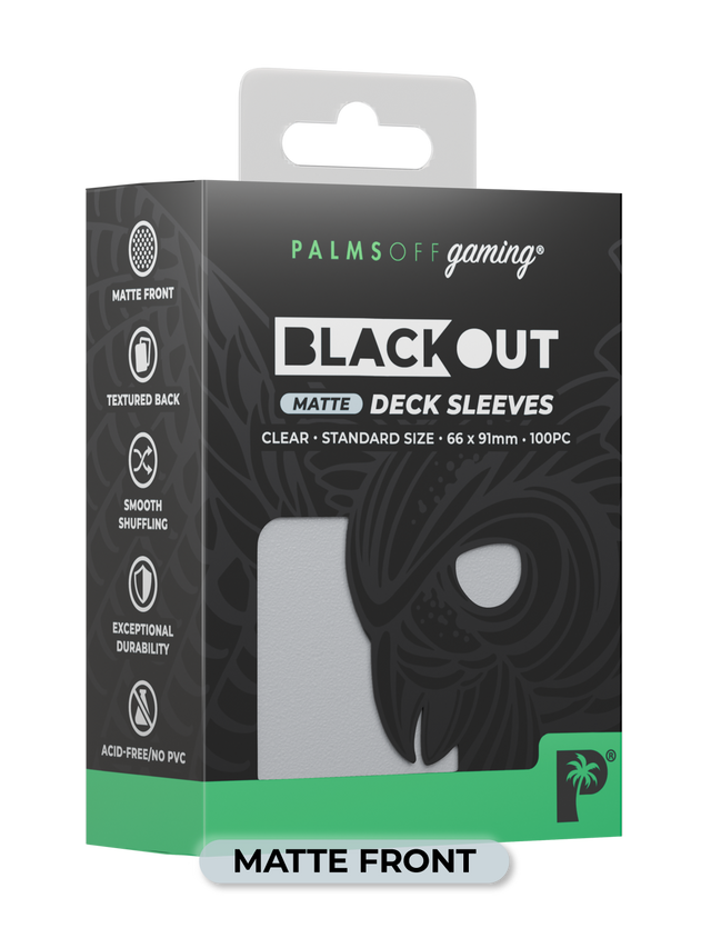 Blackout Deck Sleeves - Standard - 100pc - Clear - Matte