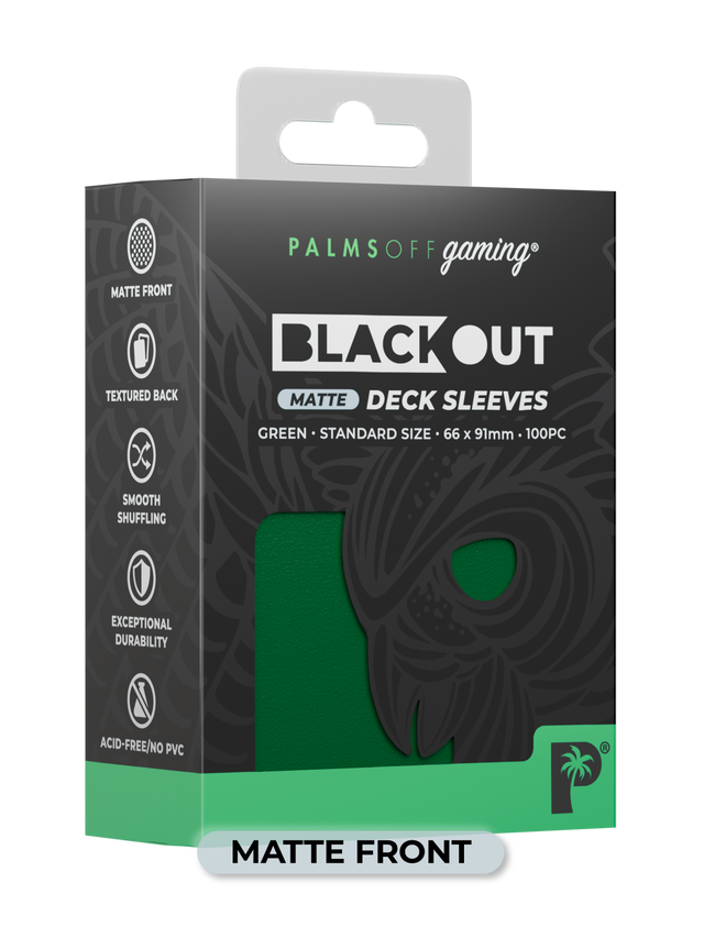 Blackout Deck Sleeves - Standard - 100pc - Green - Matte