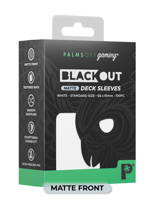 Blackout Deck Sleeves - Standard - 100pc - White - Matte