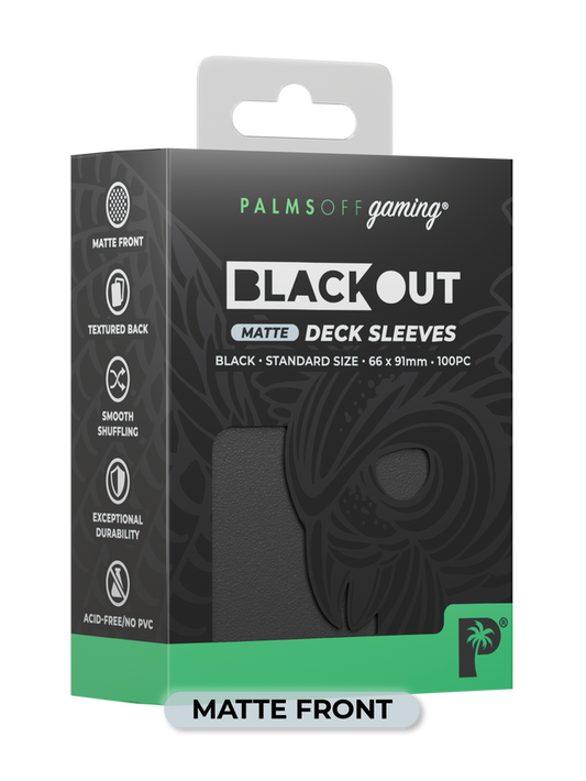 Blackout Deck Sleeves - Standard - 100pc - Black - Matte