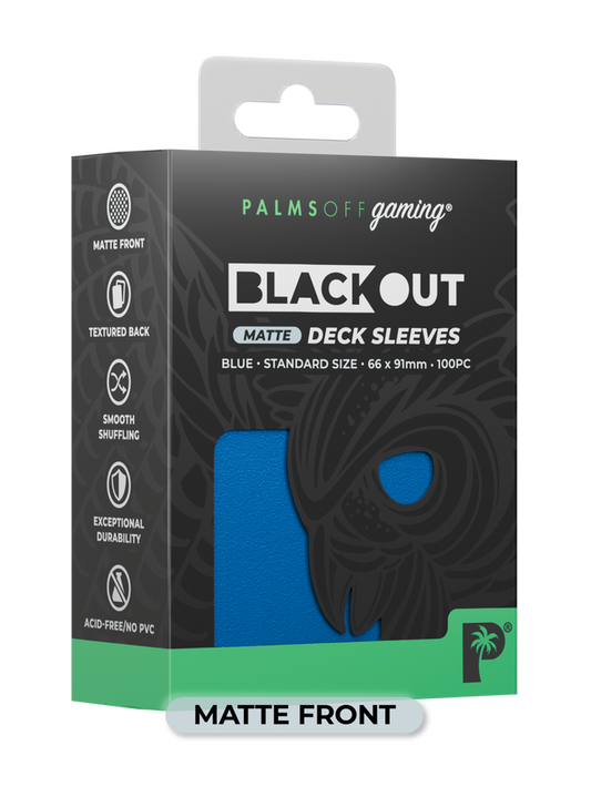 Blackout Deck Sleeves - Standard - 100pc - Blue - Matte