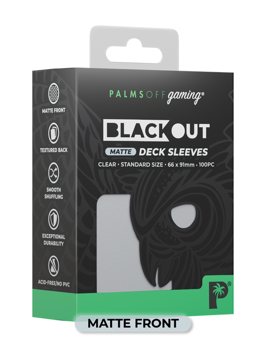 Blackout Deck Sleeves - Standard - 100pc - Clear - Matte
