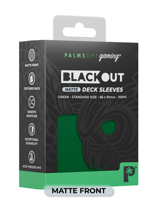 Blackout Deck Sleeves - Standard - 100pc - Green - Matte