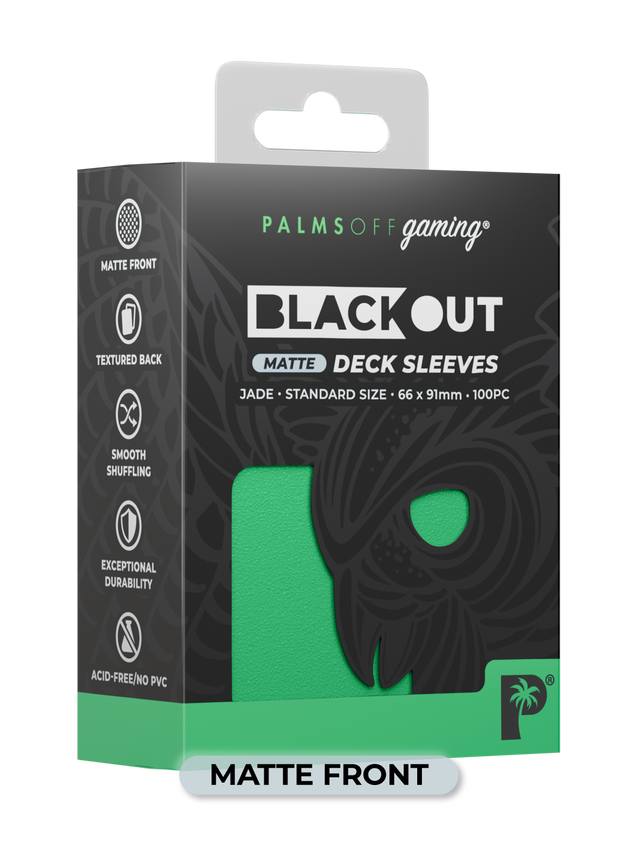 Blackout Deck Sleeves - Standard - 100pc - Jade - Matte