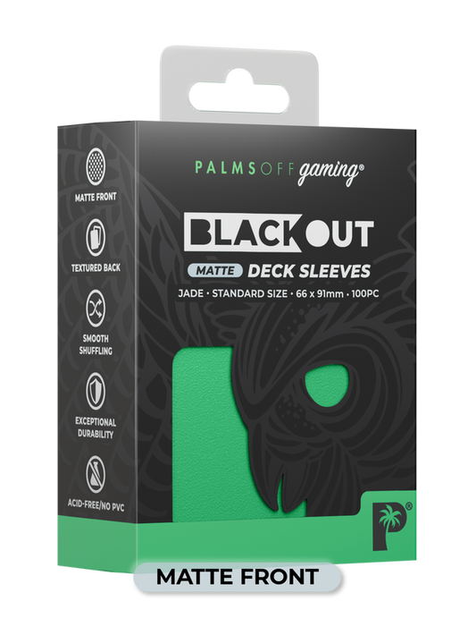 Blackout Deck Sleeves - Standard - 100pc - Jade - Matte