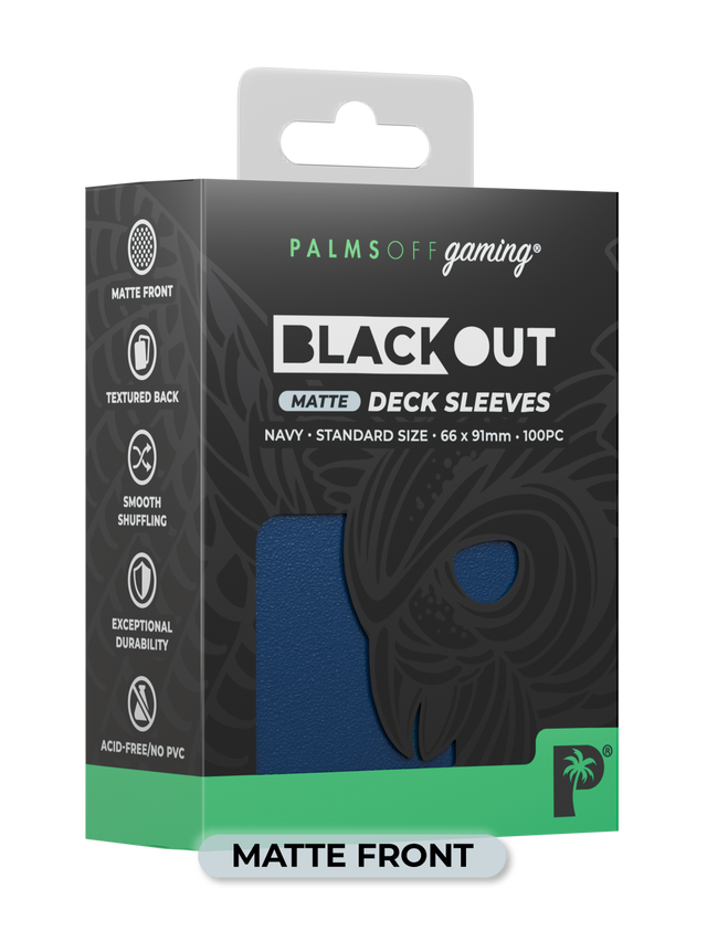 Blackout Deck Sleeves - Standard - 100pc - Navy - Matte
