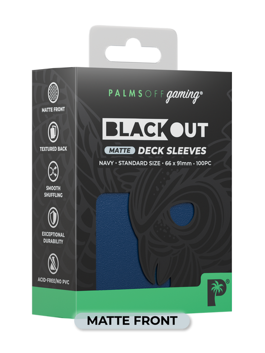 Blackout Deck Sleeves - Standard - 100pc - Navy - Matte