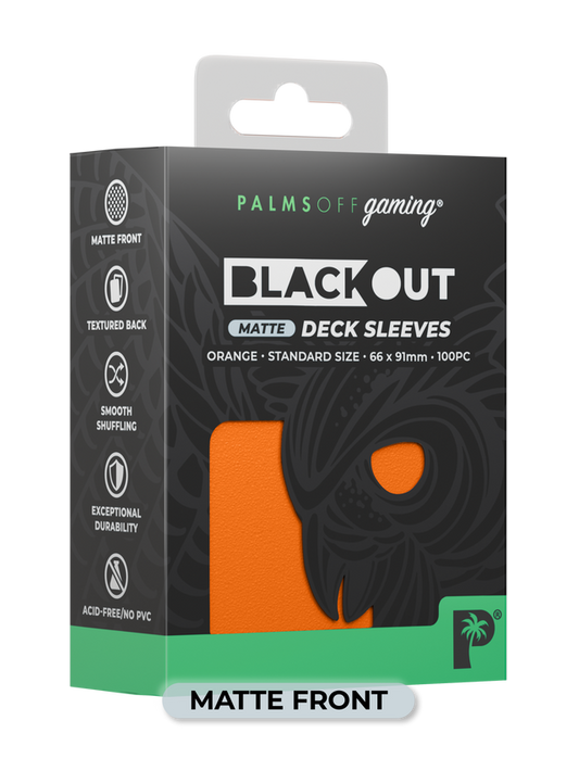 Blackout Deck Sleeves - Standard - 100pc - Orange - Matte