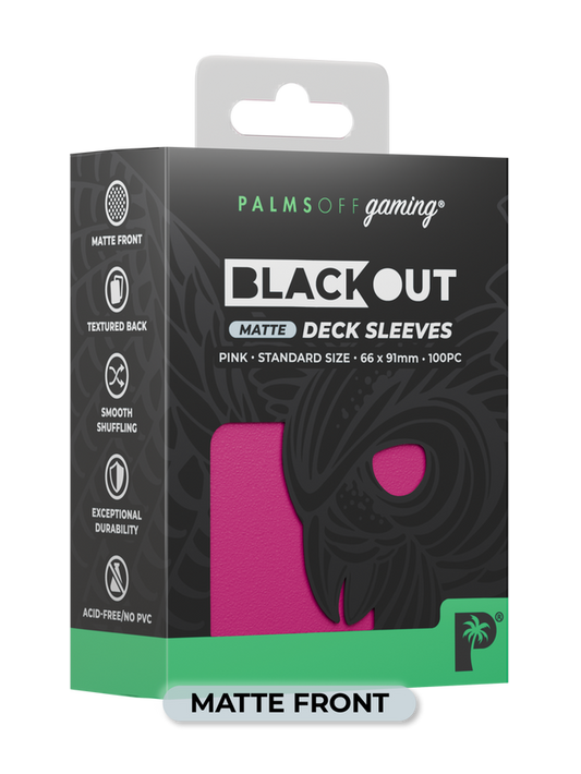 Blackout Deck Sleeves - Standard - 100pc - Pink - Matte