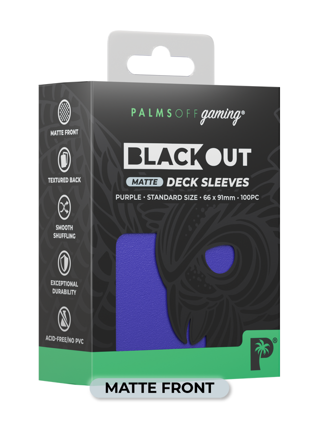 Blackout Deck Sleeves - Standard - 100pc - Purple - Matte