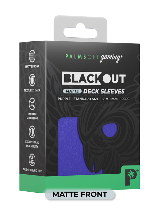 Blackout Deck Sleeves - Standard - 100pc - Purple - Matte