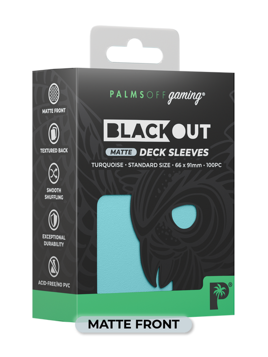 Blackout Deck Sleeves - Standard - 100pc - Turquoise - Matte