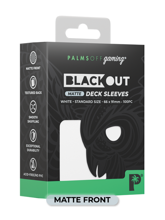 Blackout Deck Sleeves - Standard - 100pc - White - Matte