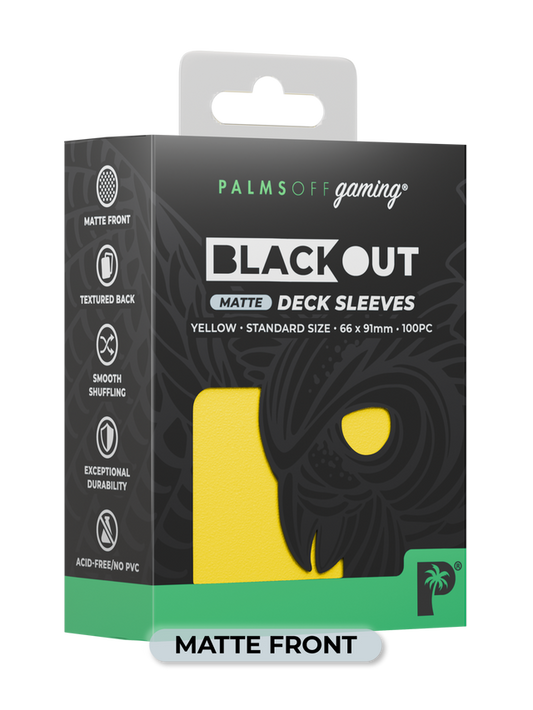 Blackout Deck Sleeves - Standard - 100pc - Yellow - Matte