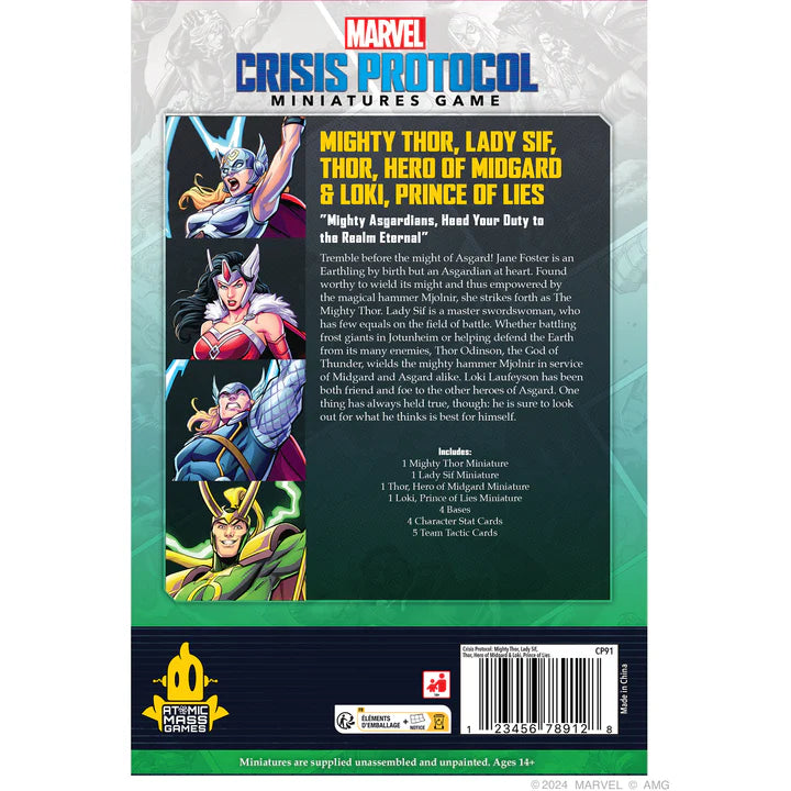 Marvel: Crisis Protocol – Mighty Thor, Lady Sif, Classic Thor, & Classic Loki